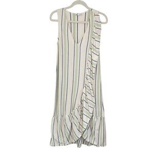 Zara Striped Sleeveless Ruffle Hem Dress, S